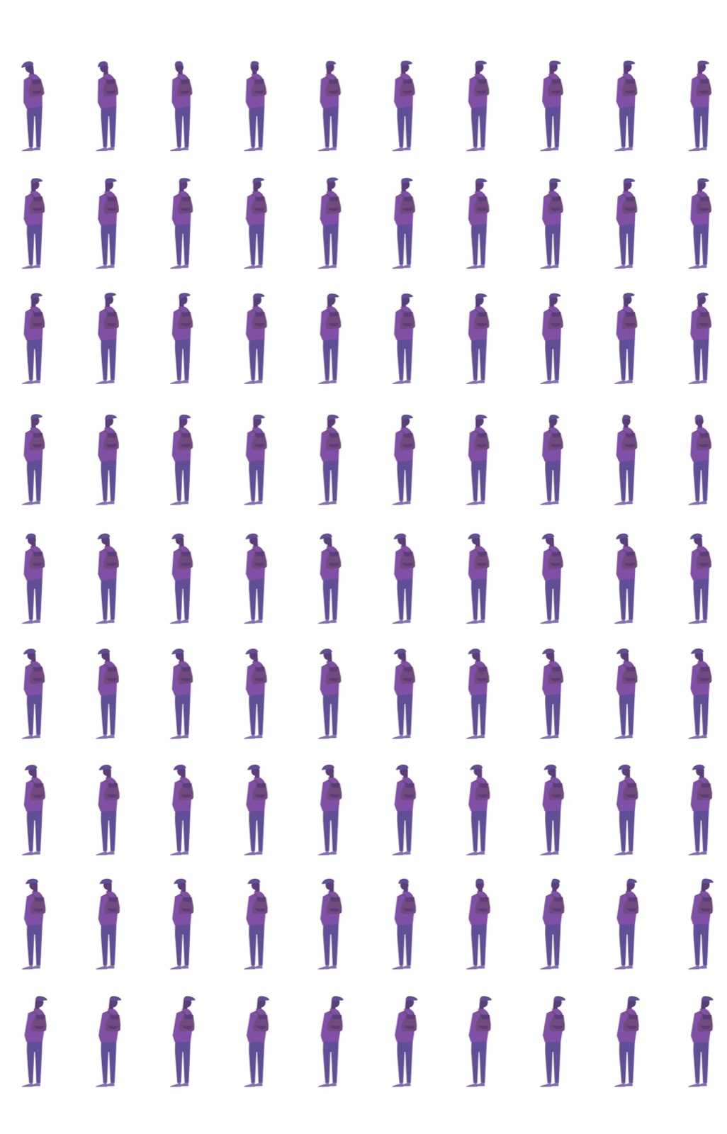 Complete set of replacement animation frames for a single character — dozens of individually cut paper poses arranged in sequence